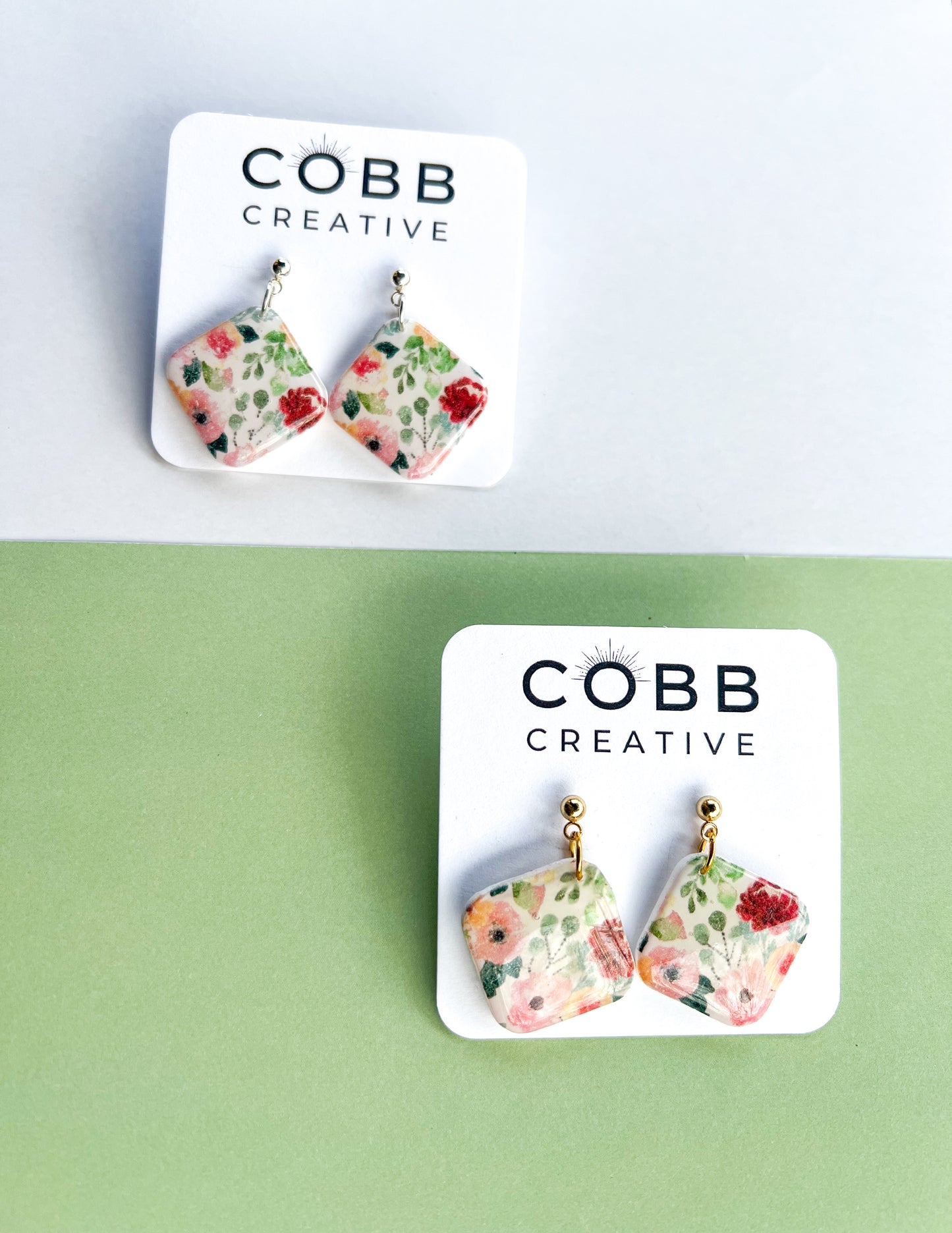 Wildflower Square Earrings