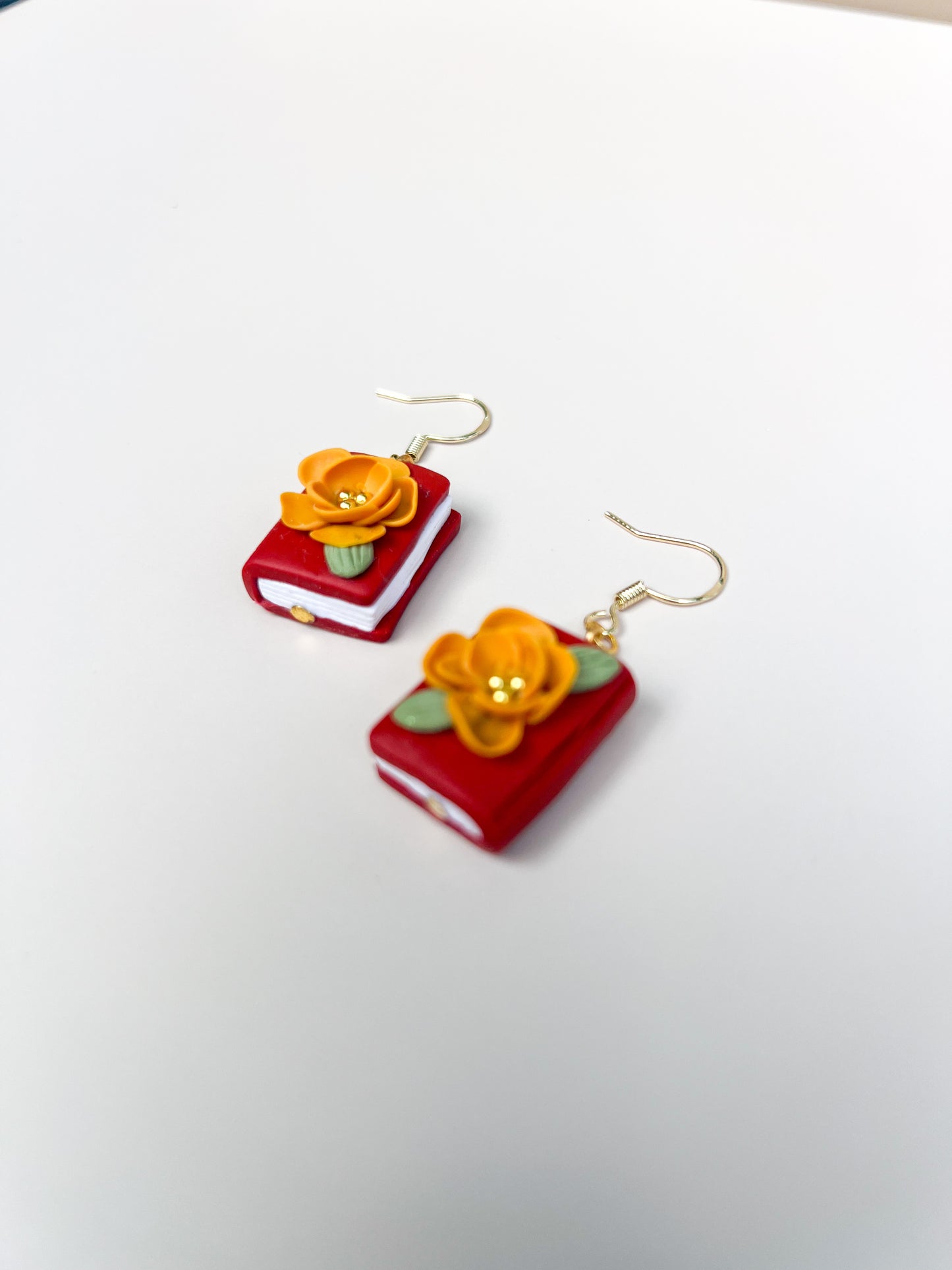 Floral Book Hook Earrings