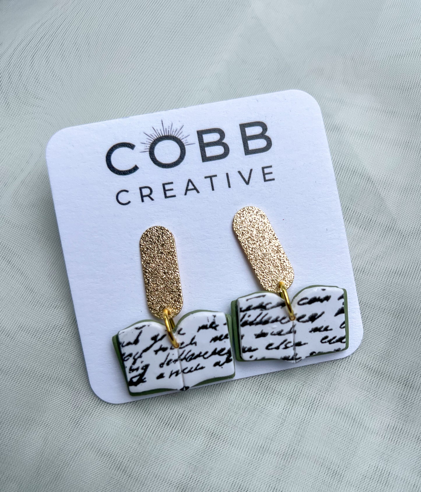 Open Book Earrings
