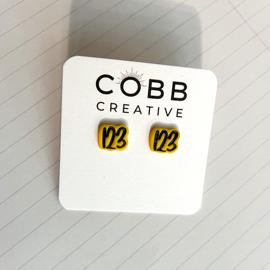 123 Stud Earrings