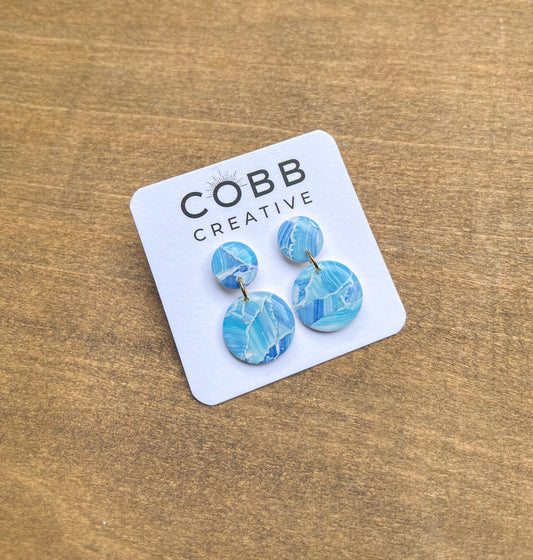 Crystal Cove Round Earrings