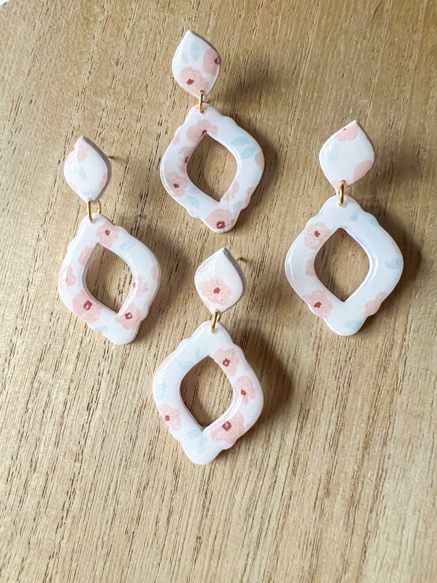 Small Flower Picking Drop Earrings