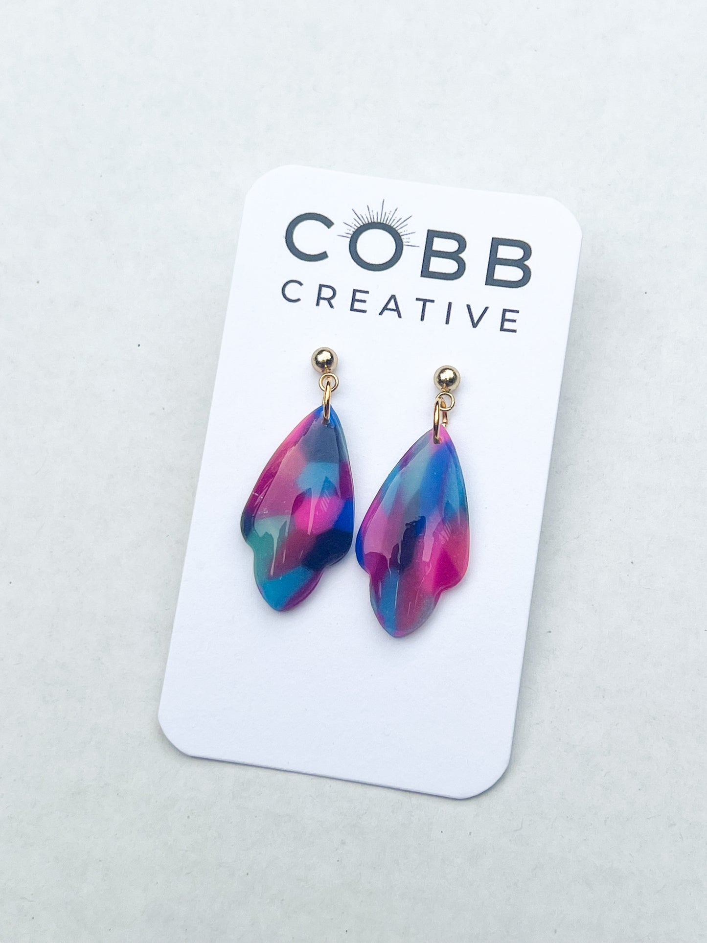 Rainbow Relic Scallop Earrings