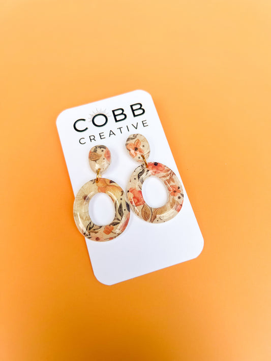 Fall Garden Donut-Shaped Earrings