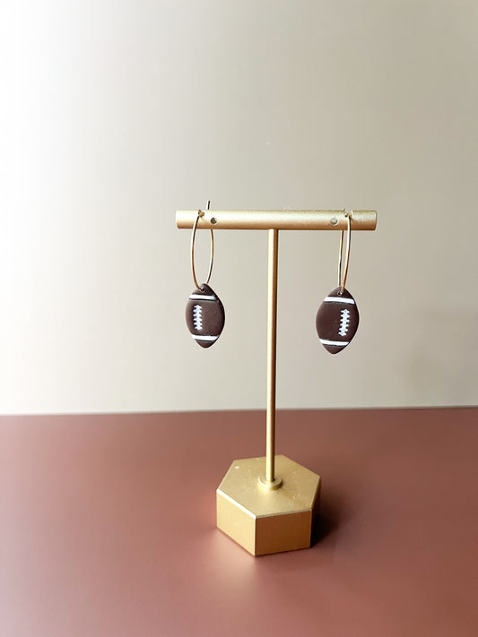 Football Hoop Earrings