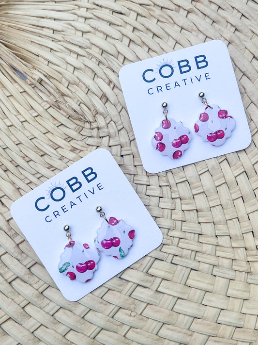 Cherry Tile Earrings