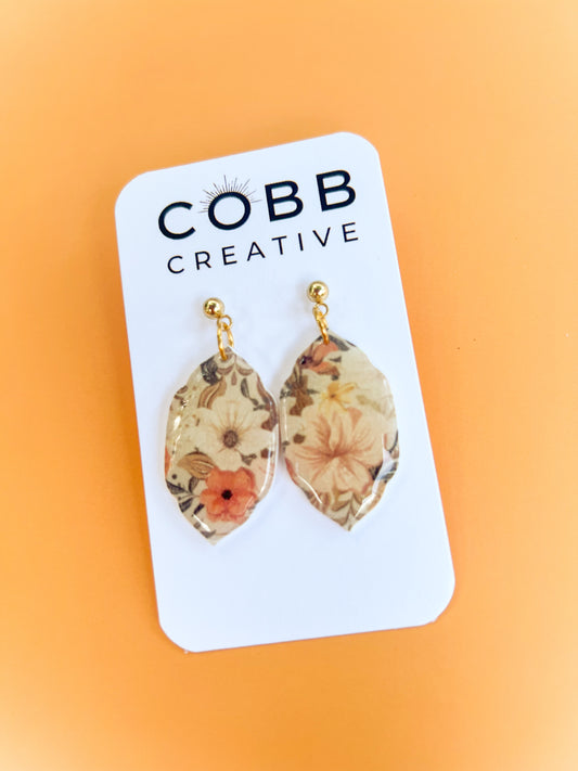 Fall Garden Long Drop Earrings