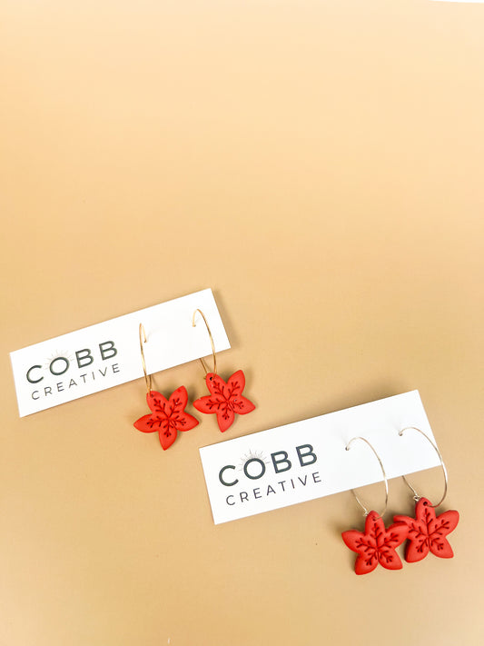 Falling Leaves Hoop Earrings