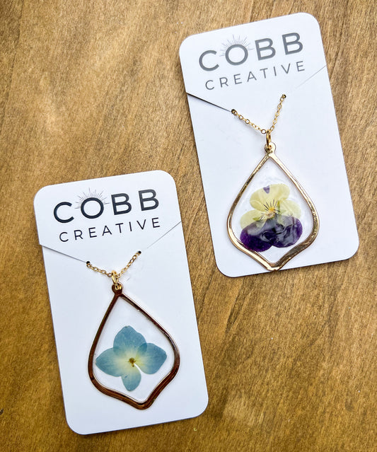 Blue Hydrangea Necklace