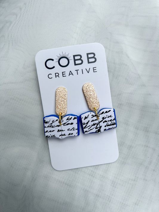 Open Book Earrings