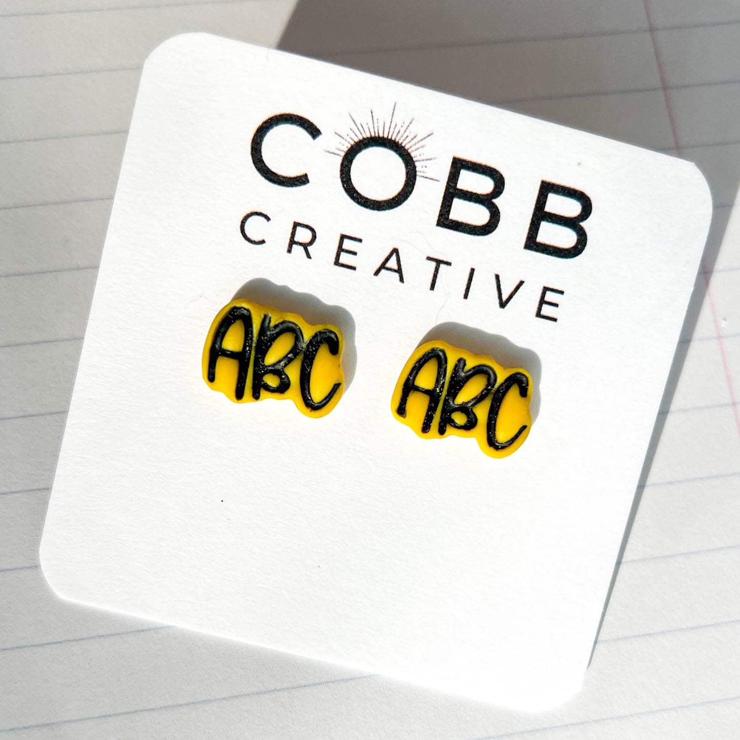 ABC Stud Earrings