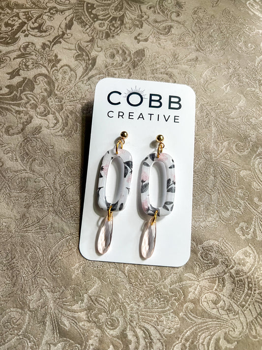 Soft Bloom Oval Earrings