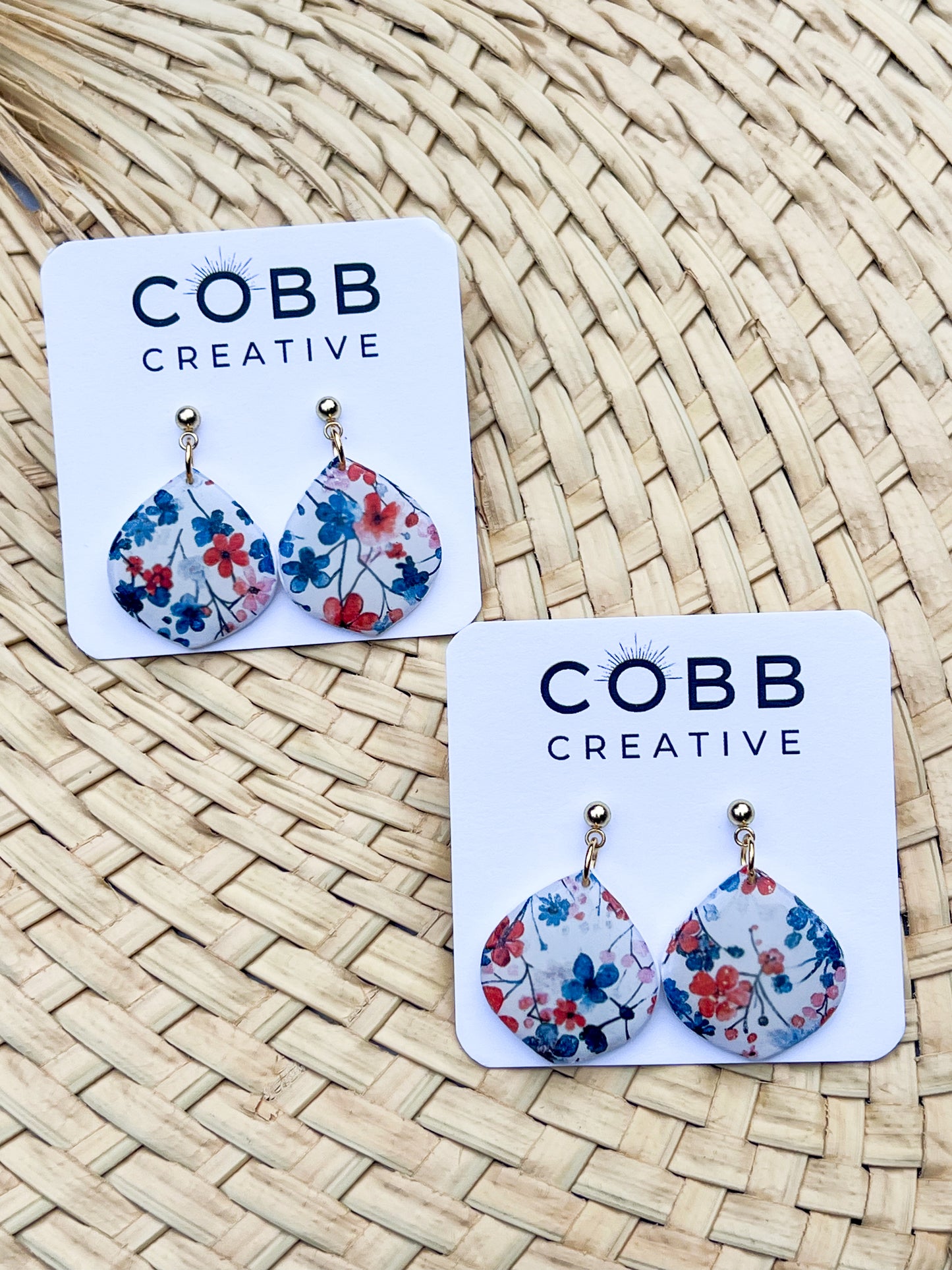 Painted Petals Dew Drop Earrings