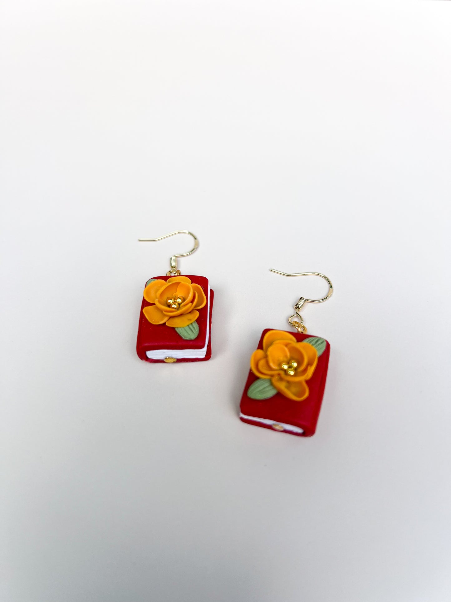 Floral Book Hook Earrings