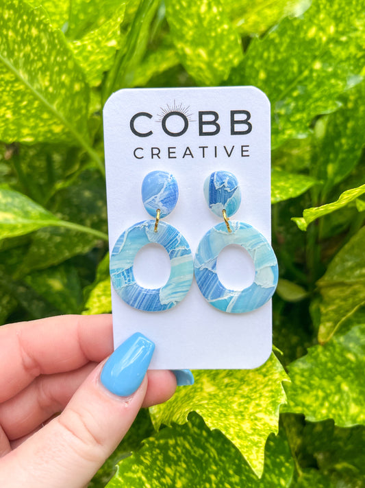 Crystal Cove Donut Earrings