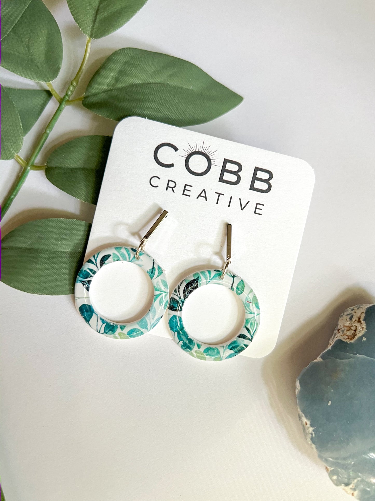 Forest Bloom Donut Shaped Earrings