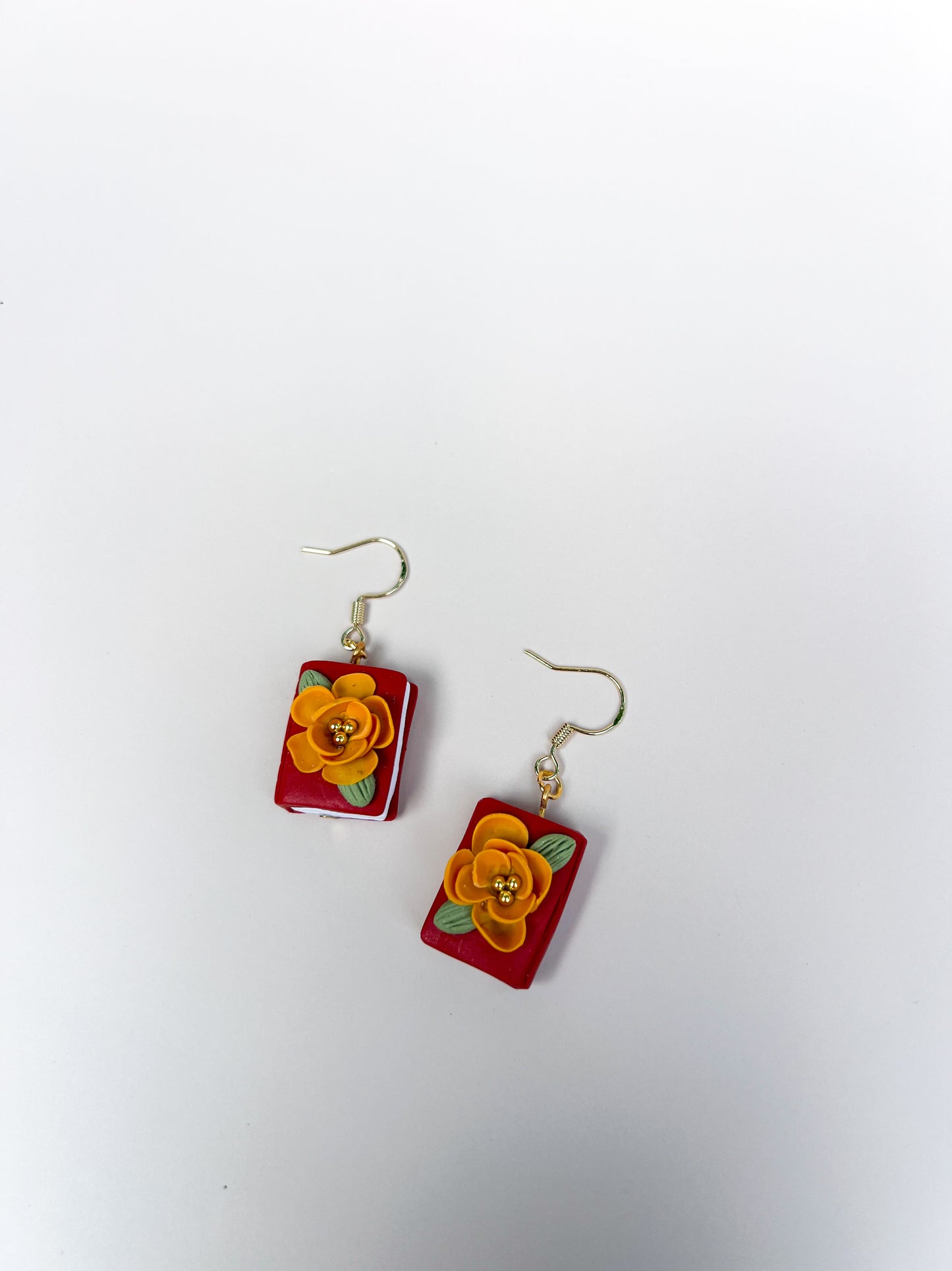 Floral Book Hook Earrings