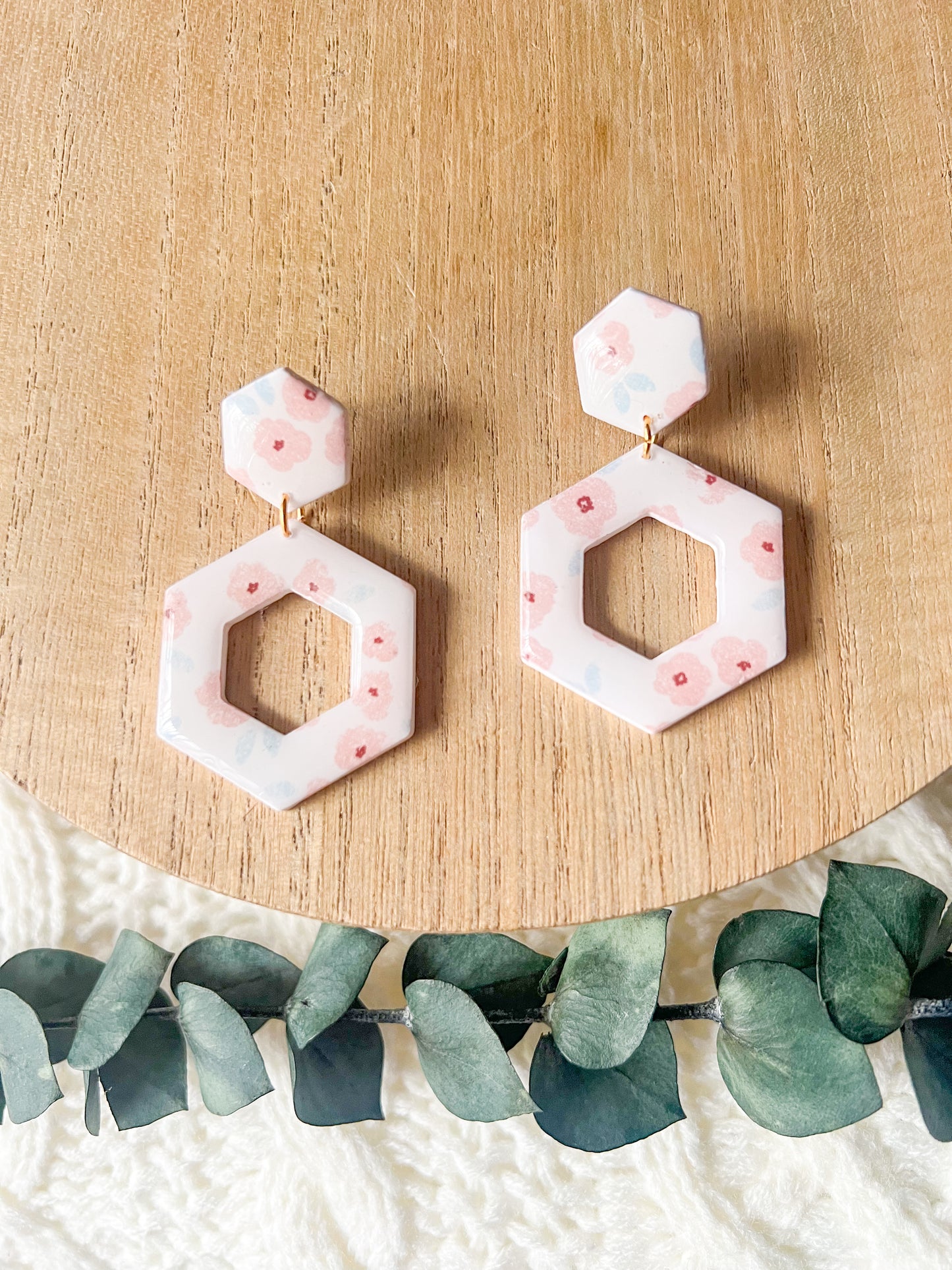 Large Flower Picking Drop Earrings