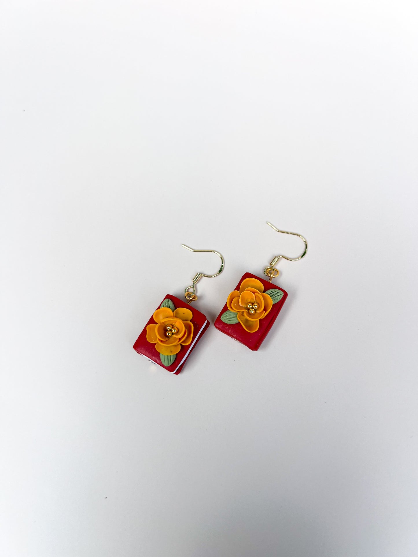 Floral Book Hook Earrings