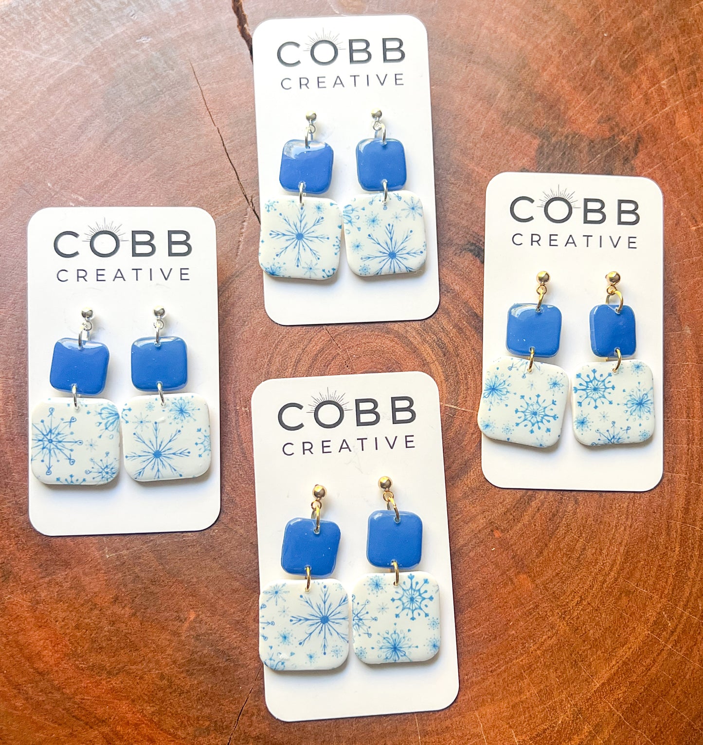 Square Snowfall Earrings