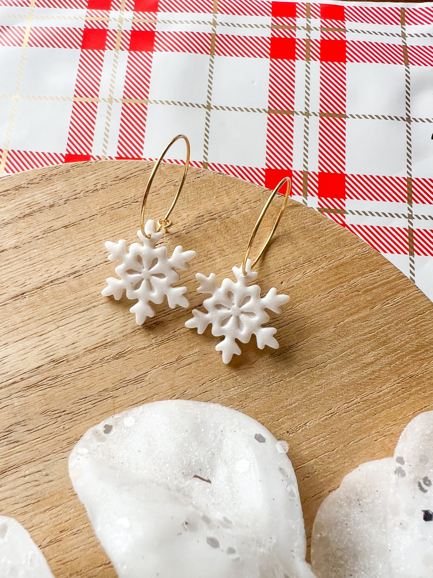 Snowflake Hoop Earrings