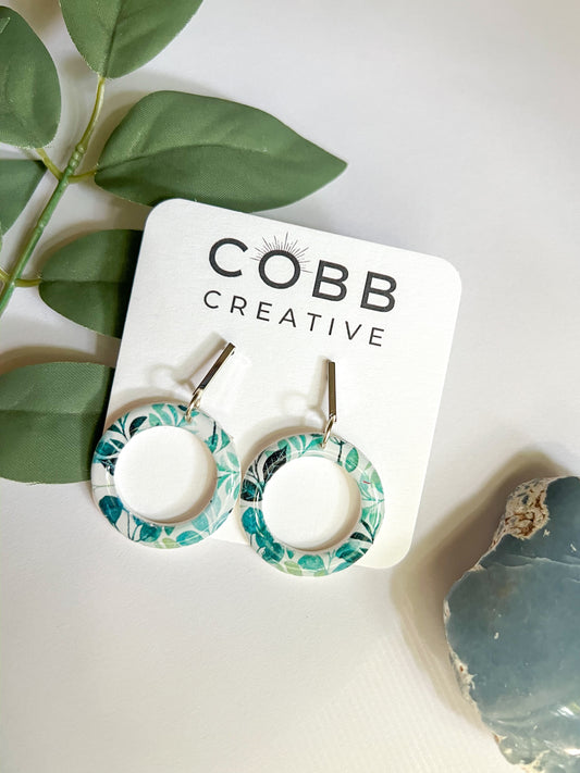 Forest Bloom Donut Shaped Earrings