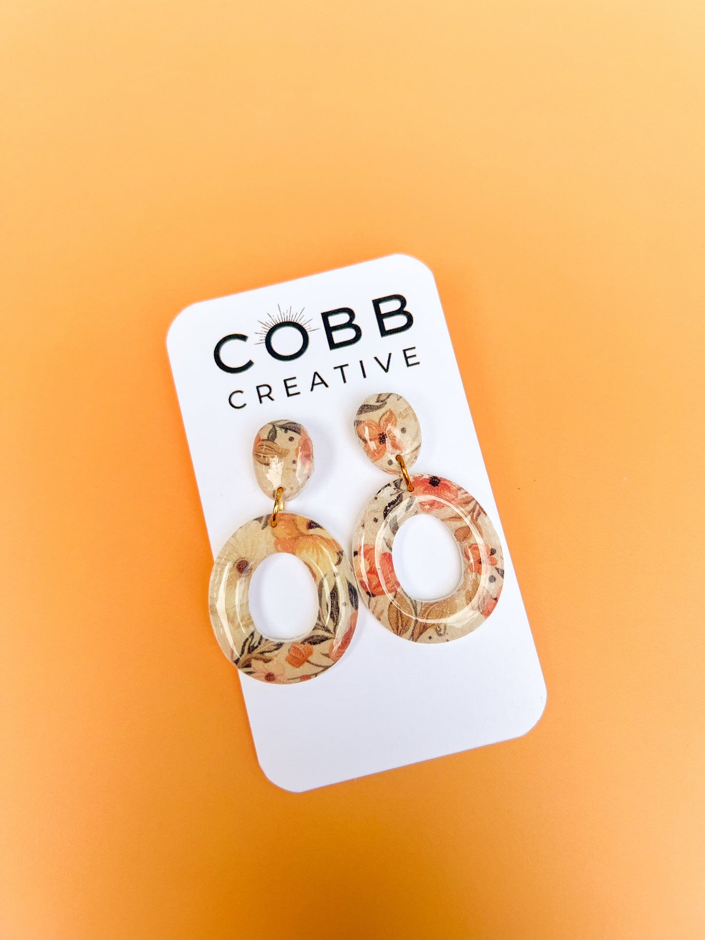 Fall Garden Donut-Shaped Earrings