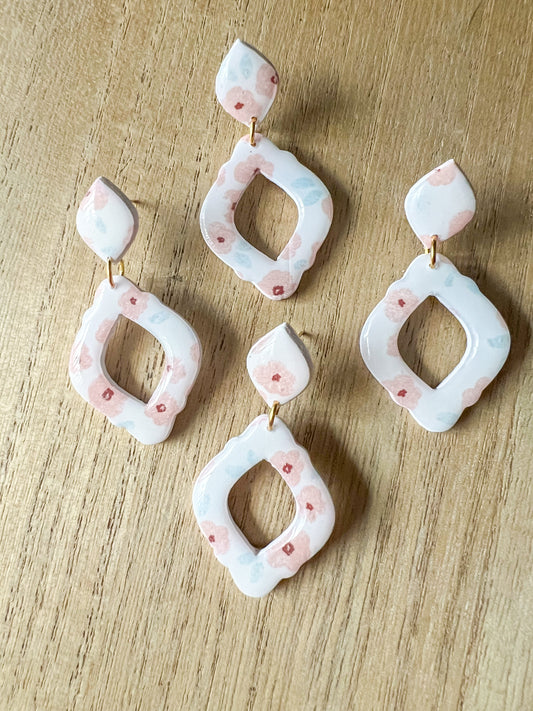 Small Flower Picking Drop Earrings