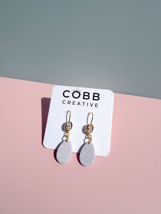 Large Purple Easter Egg Earrings