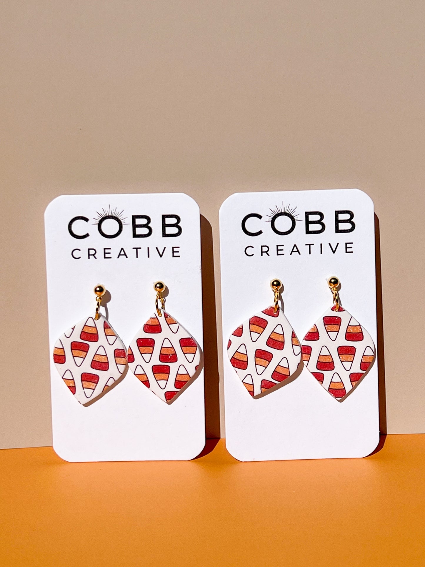 Candy Corn Drop Earrings