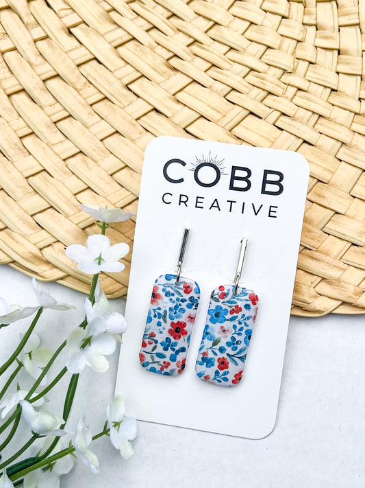 Berry Bloom Drop Earrings