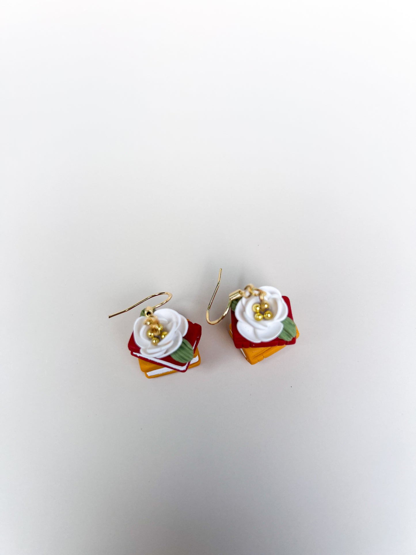 Fall Book Stack Hook Earrings