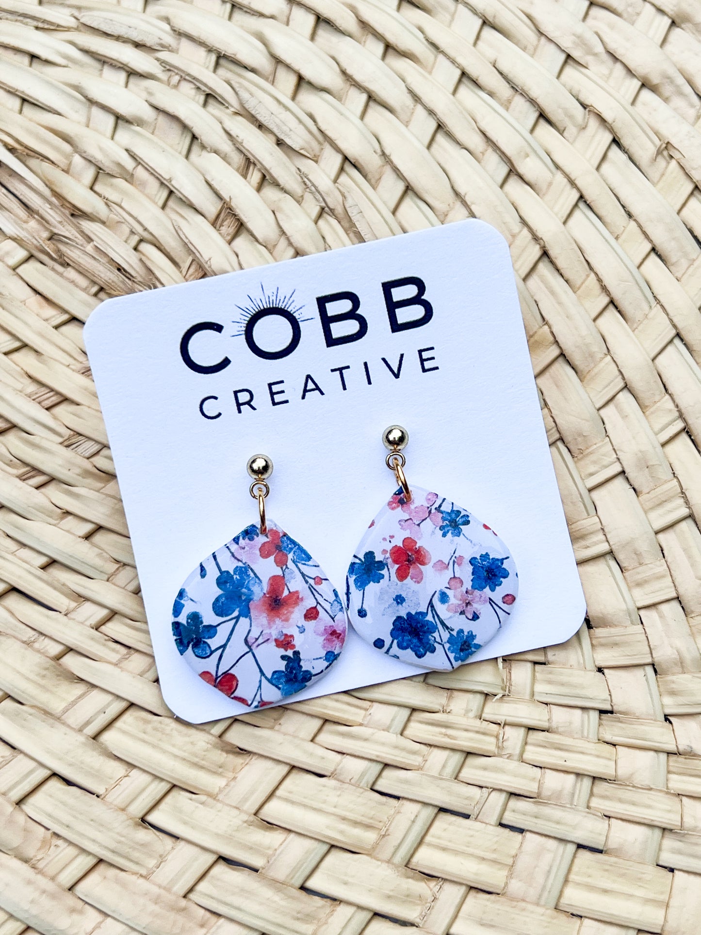 Painted Petals Dew Drop Earrings