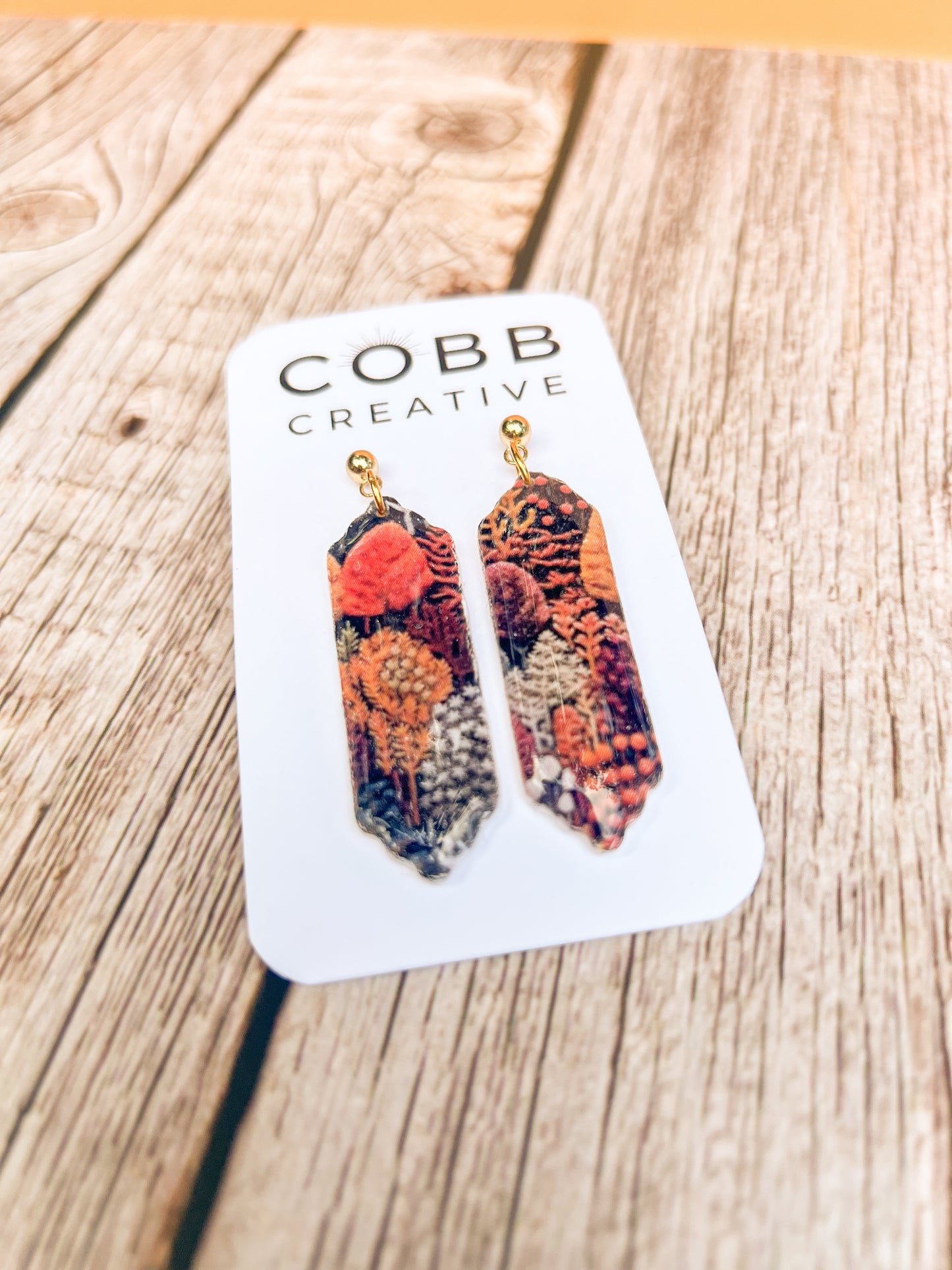 Fall Forest Long Drop Earrings
