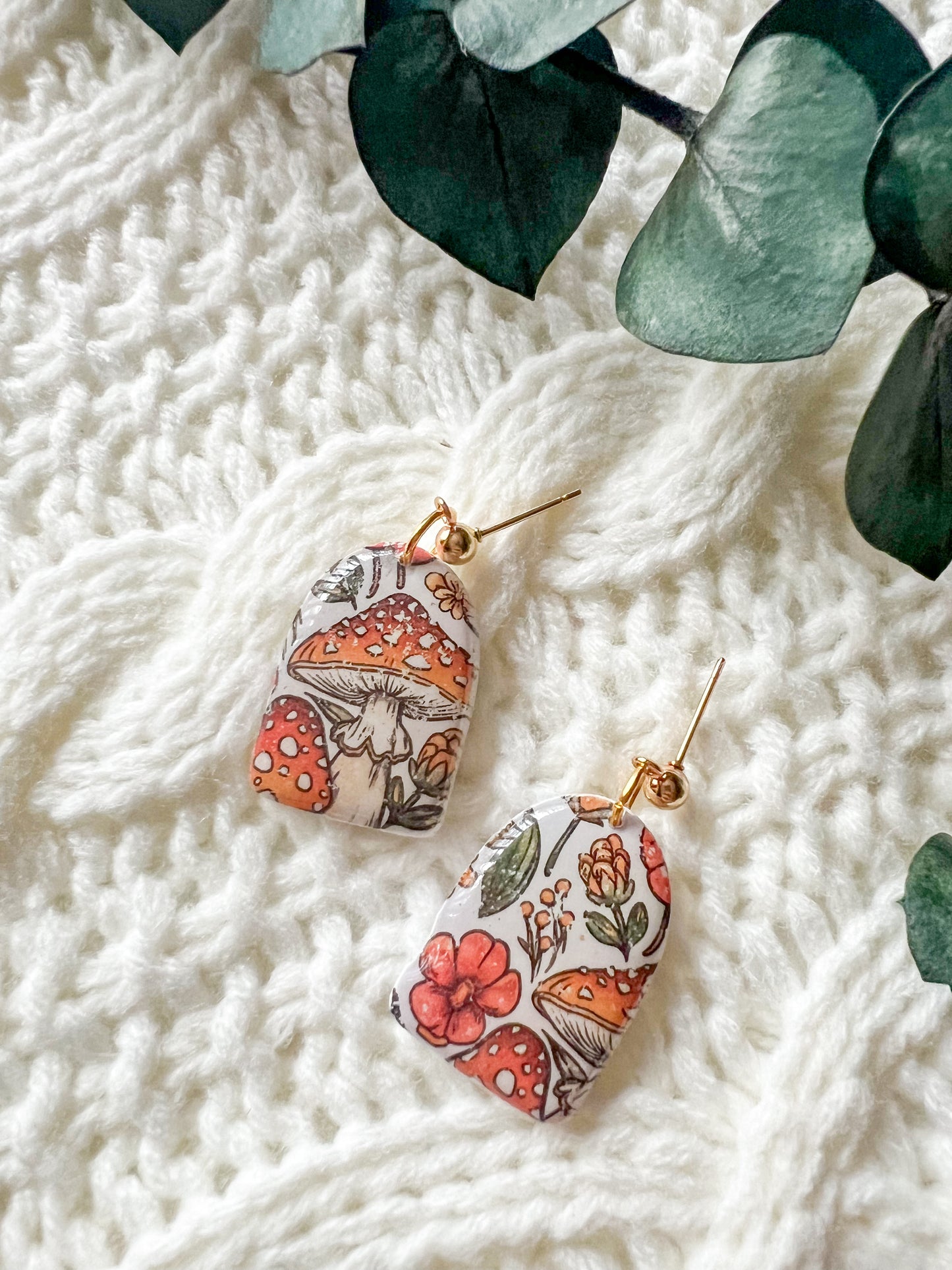 Mellow Mushroom Window Earrings