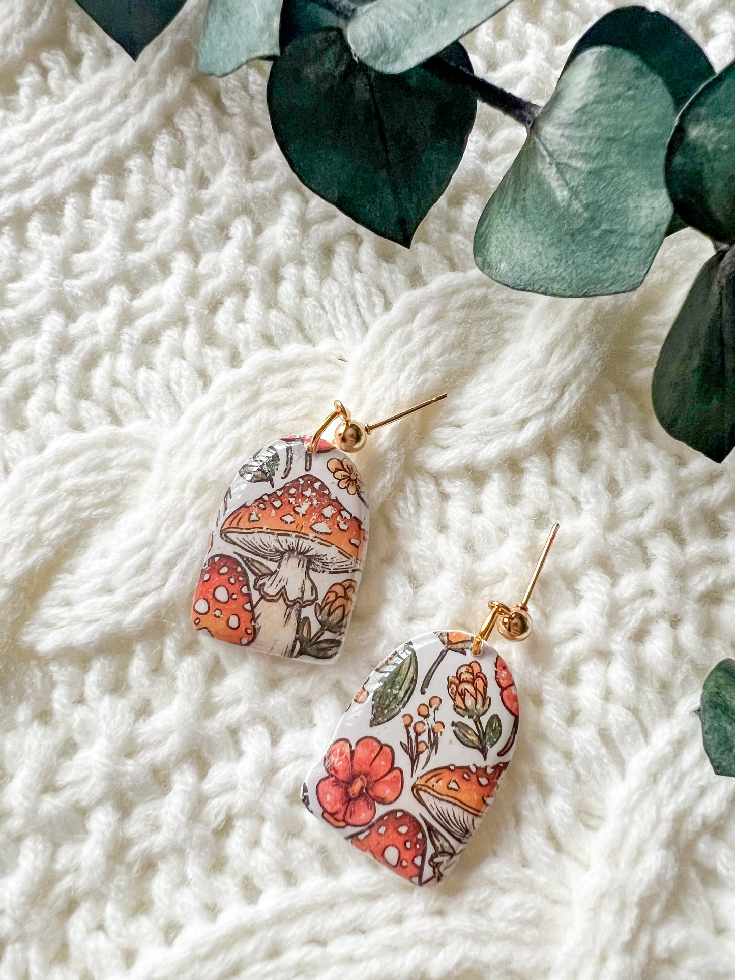 Mellow Mushroom Window Earrings