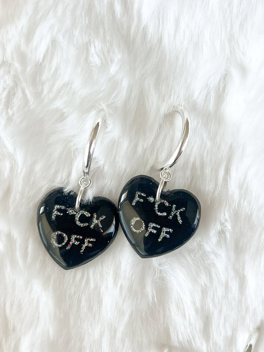 Conversation Heart Hoop Earrings