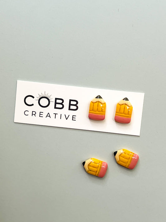 Pencil Stud Earrings
