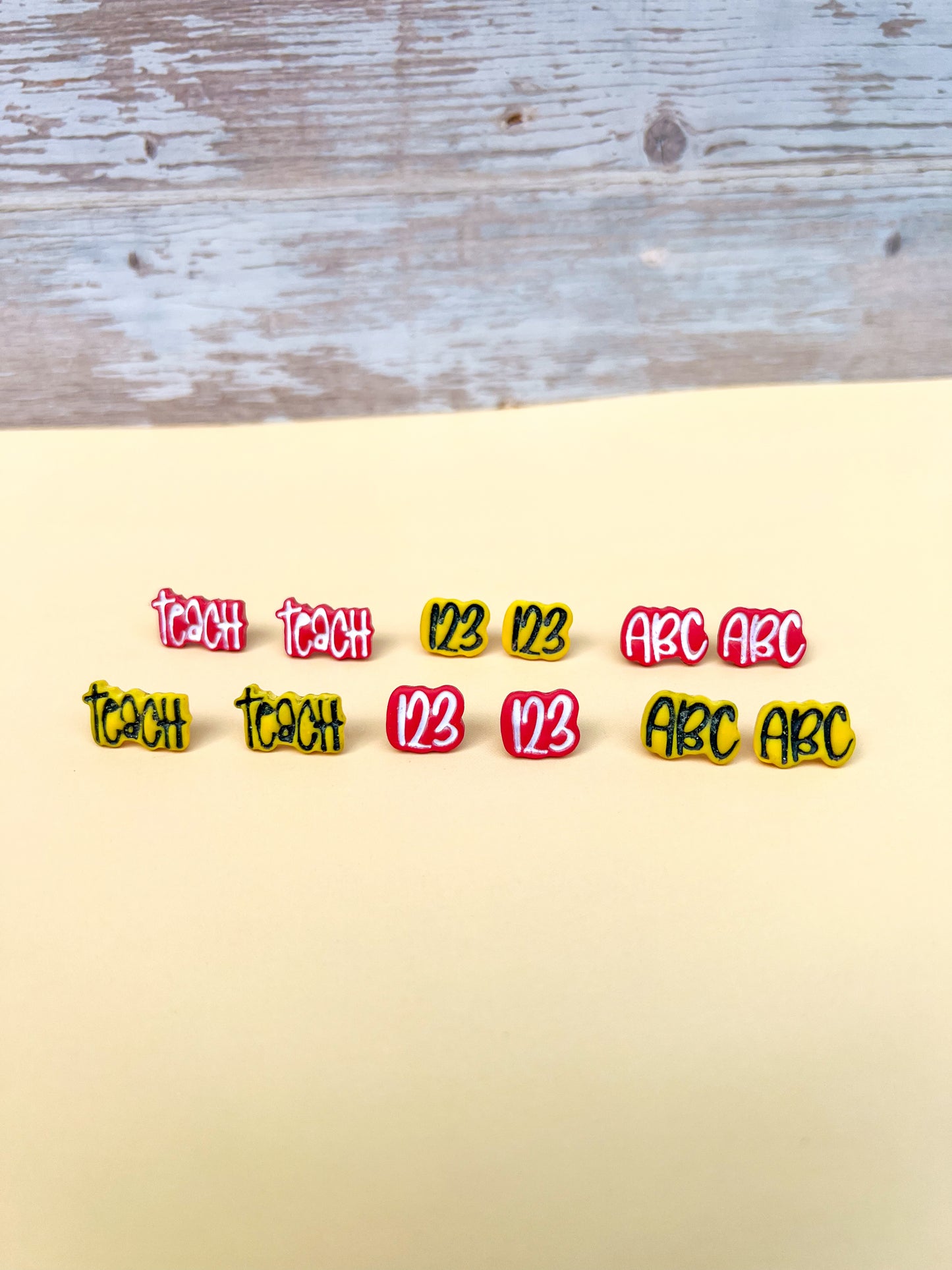 ABC Stud Earrings