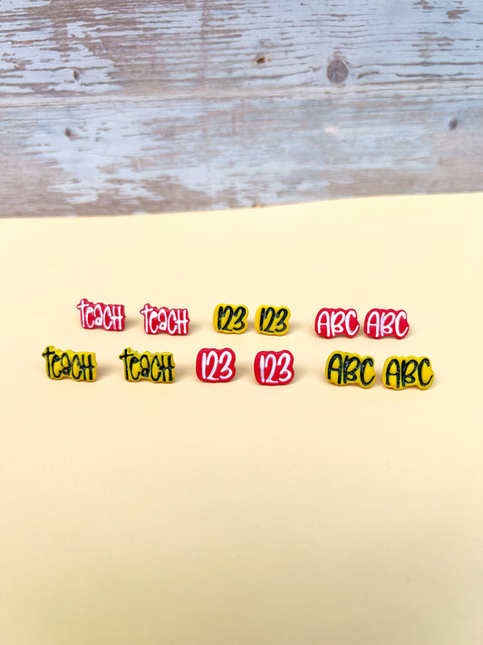 Teach Stud Earrings
