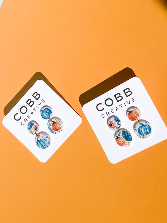 Pumpkin Patch Round Earrings