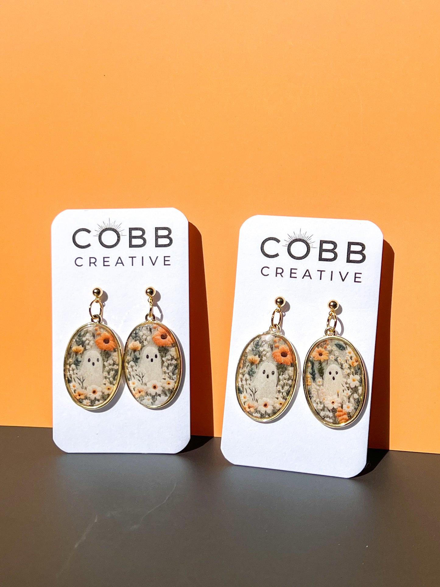 Field of Ghouls Oval Earrings