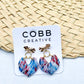 Fragmented Colors Bow Stud Earrings