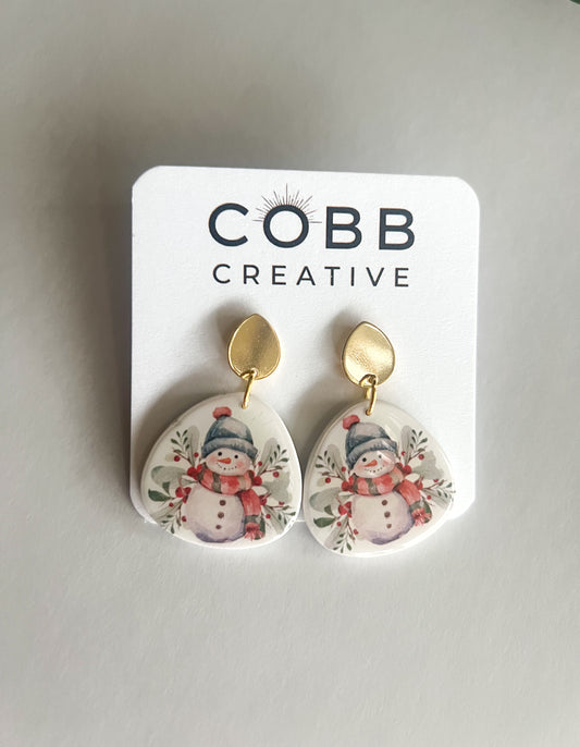 Frosty Friends Snowman Drop Earrings