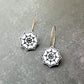 White Spiderweb Hoop Earrings