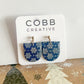 Blue Snowflake Drop Earrings