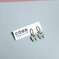 Mint Bow Hoop Earrings