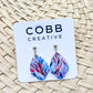 Fragmented Colors Scallop Earrings