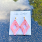 Pretty in Pink Diamond Shaped Drop Earrings