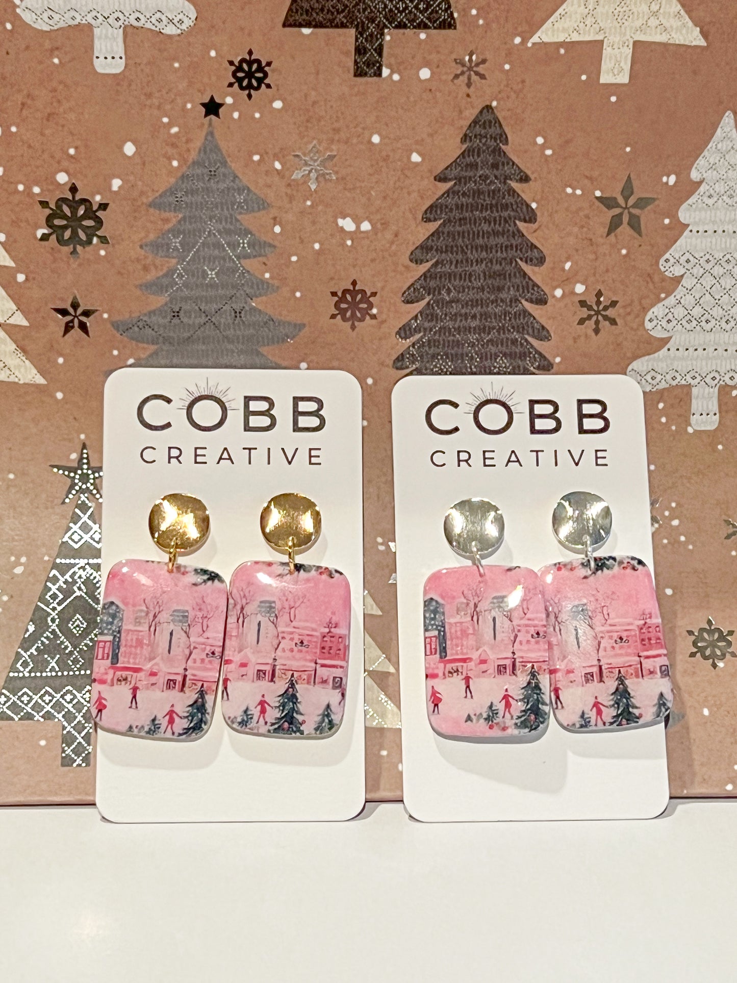 Pink Wonderland Large Earrings